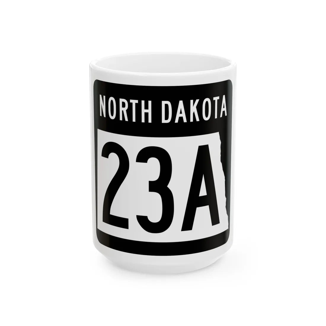 ND-23A 2015 (North Dakota) (Road Sign) White Coffee Mug 15oz - Go Mug Yourself