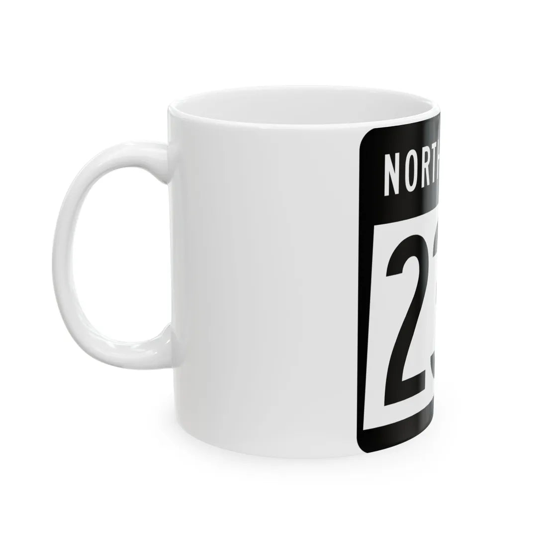 ND-23B 2015 (North Dakota) (Road Sign) White Coffee Mug - Go Mug Yourself