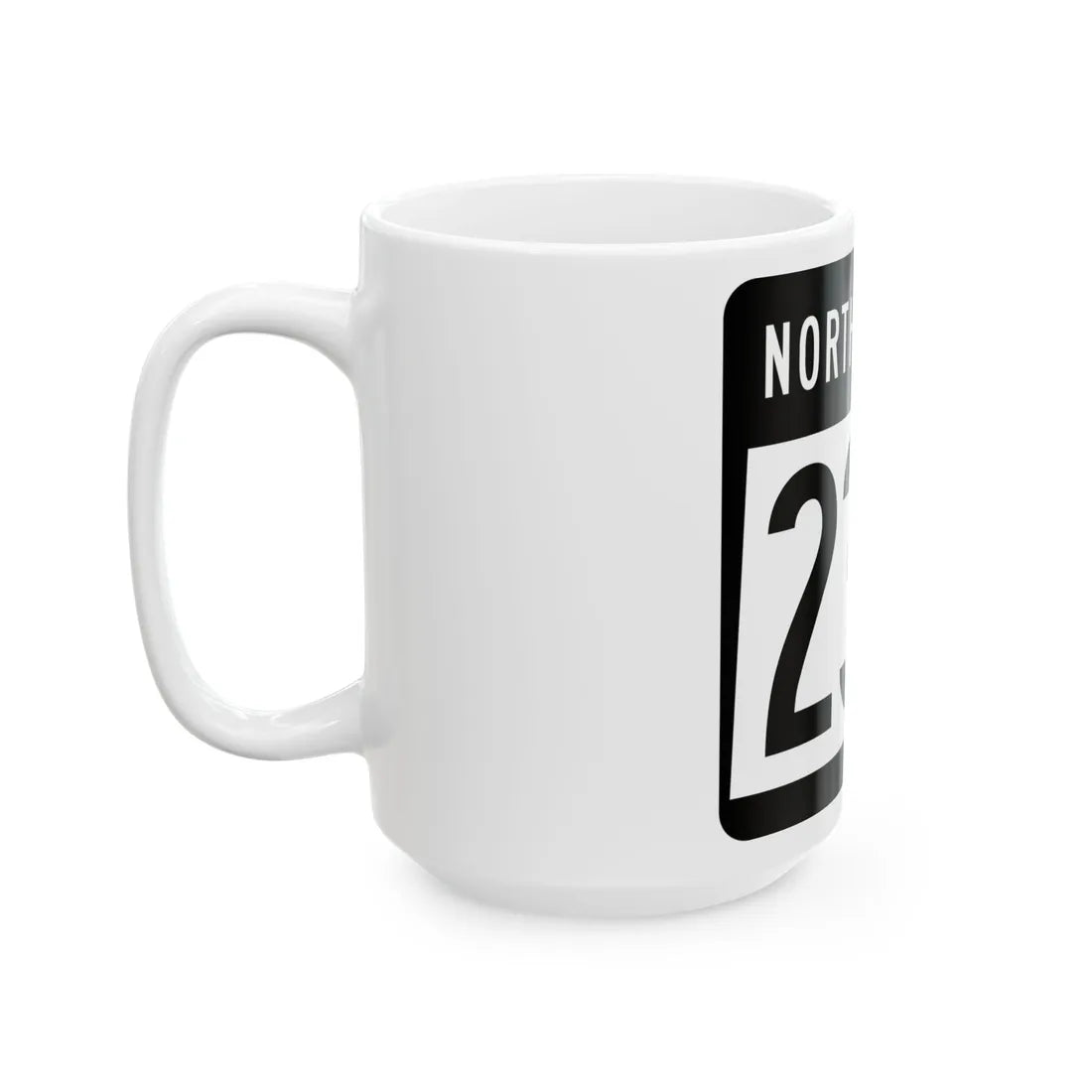 ND-23B 2015 (North Dakota) (Road Sign) White Coffee Mug - Go Mug Yourself