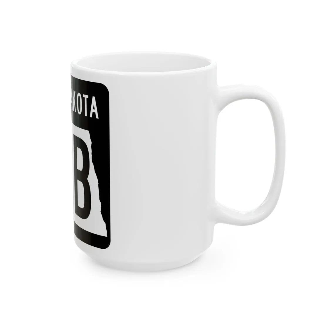 ND-23B 2015 (North Dakota) (Road Sign) White Coffee Mug - Go Mug Yourself