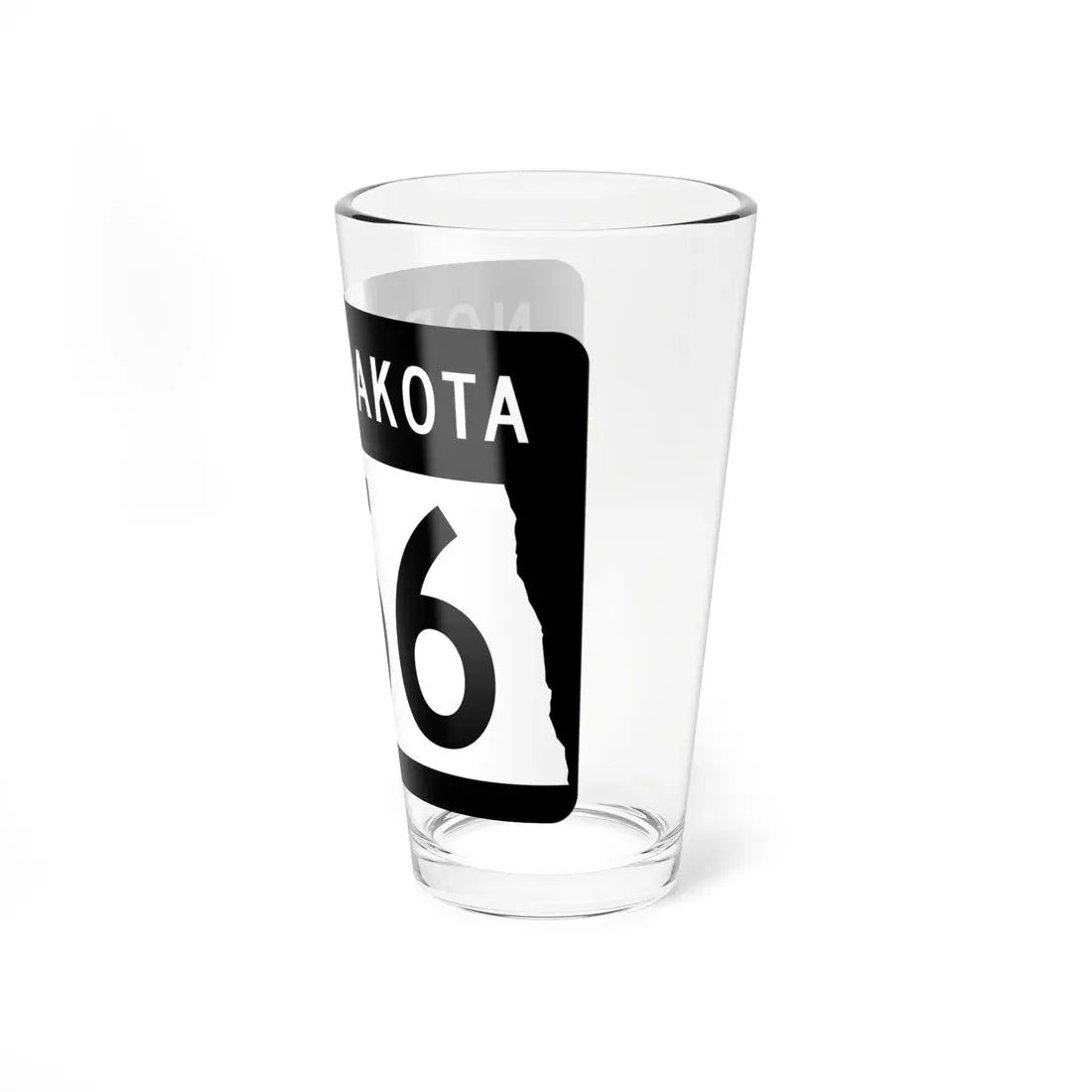 ND-256 2015 (North Dakota) (Road Sign) Pint Glass 16oz - Go Mug Yourself