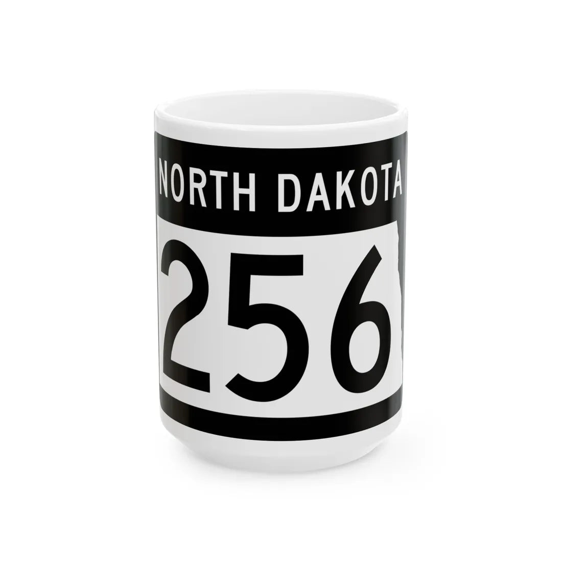 ND-256 2015 (North Dakota) (Road Sign) White Coffee Mug 15oz - Go Mug Yourself