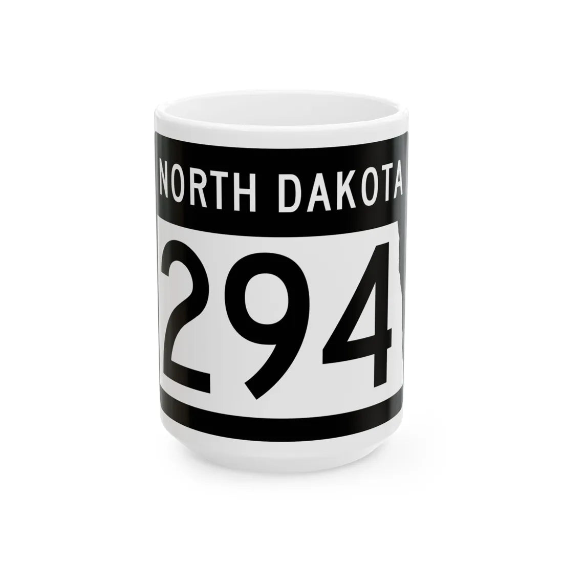 ND-294 2015 (North Dakota) (Road Sign) White Coffee Mug 15oz - Go Mug Yourself