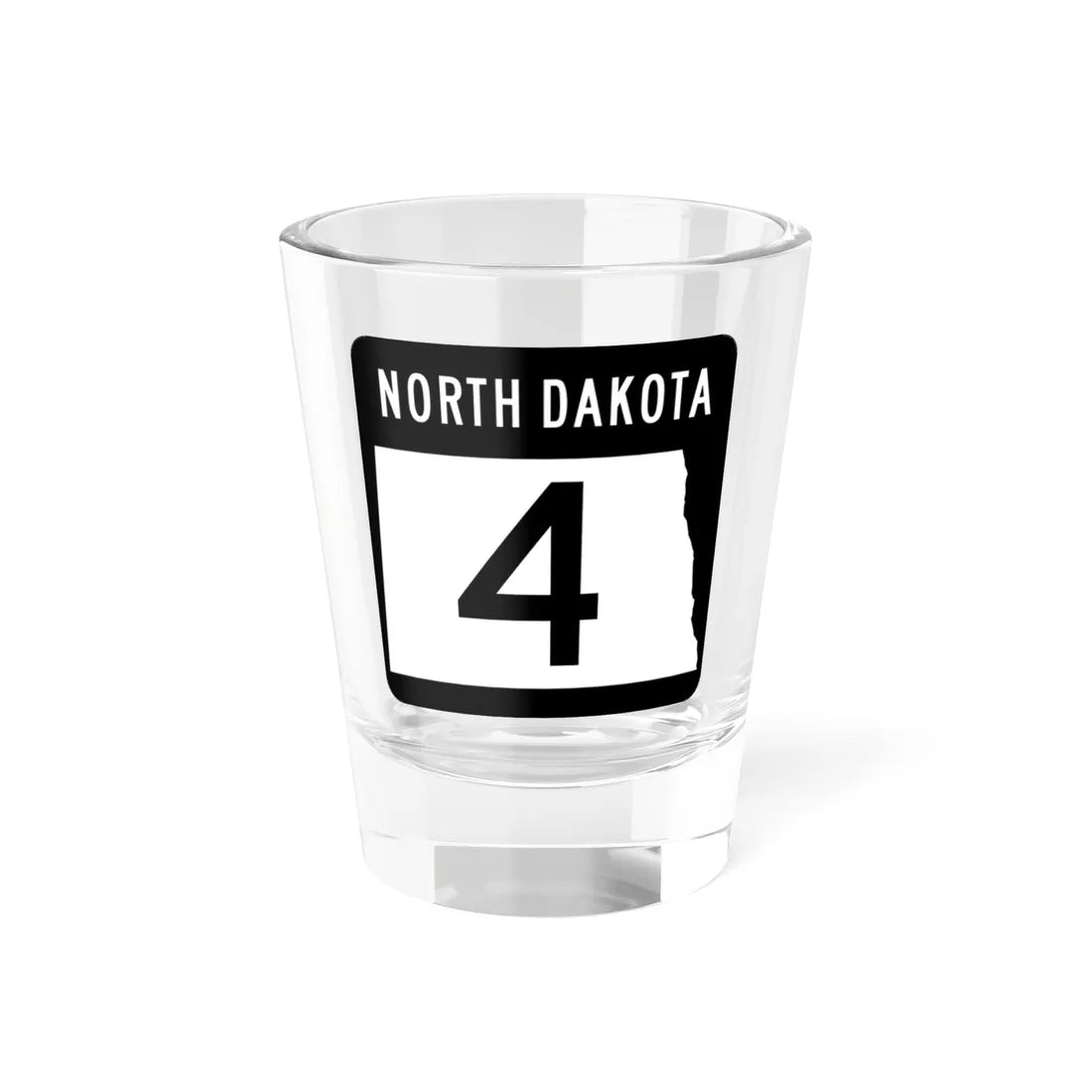 ND-4 2015 (North Dakota) (Road Sign) Shot Glass 1.5oz 1.5oz - Go Mug Yourself