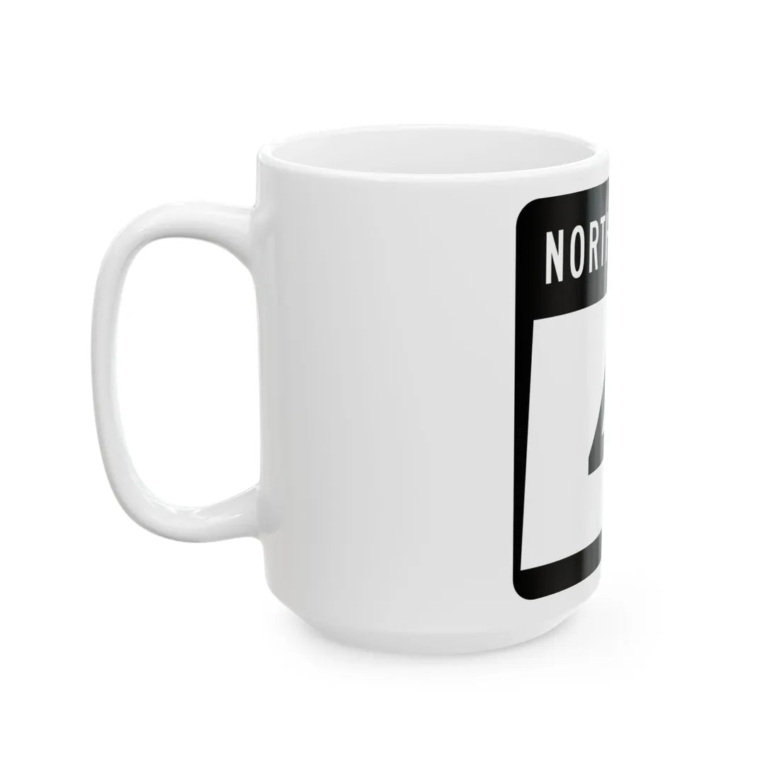 ND-4 2015 (North Dakota) (Road Sign) White Coffee Mug - Go Mug Yourself