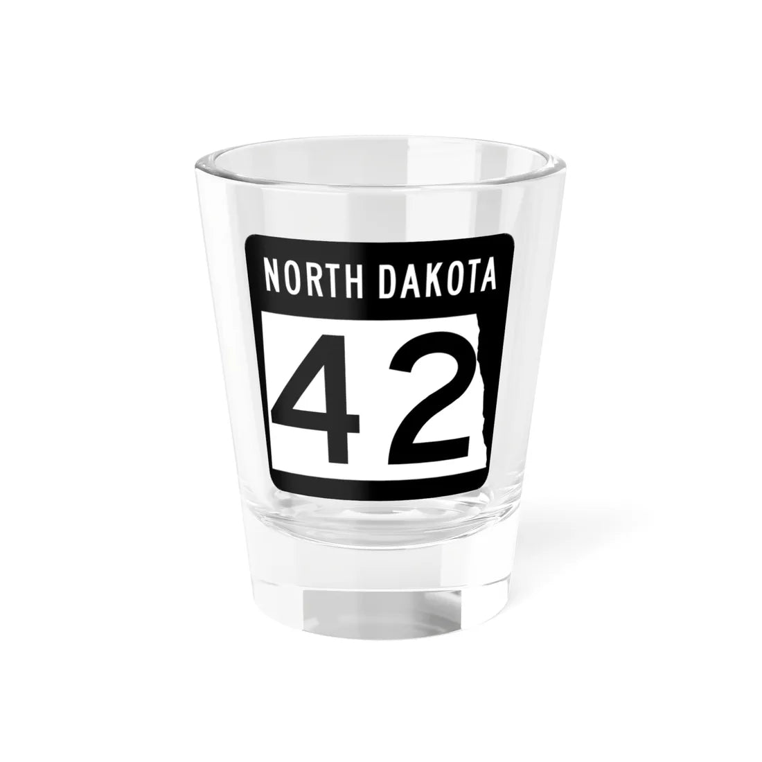ND-42 2015 (North Dakota) (Road Sign) Shot Glass 1.5oz 1.5oz - Go Mug Yourself