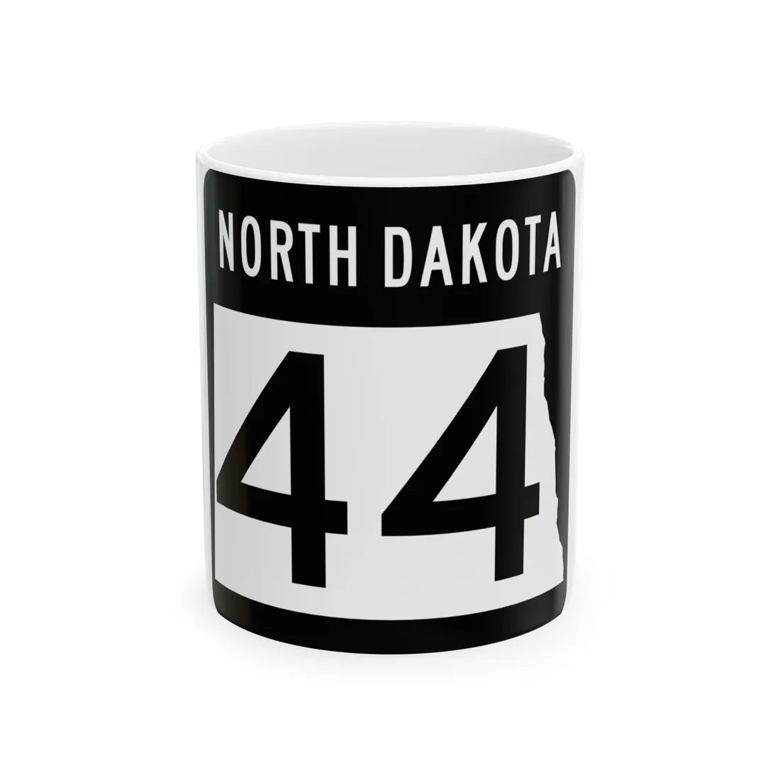ND-44 2015 (North Dakota) (Road Sign) White Coffee Mug 11oz - Go Mug Yourself
