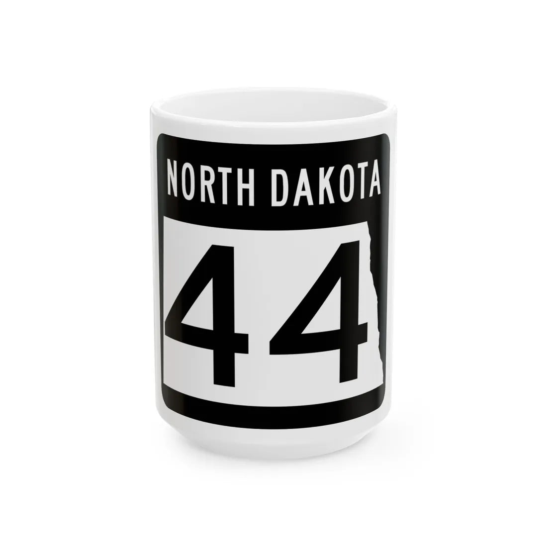 ND-44 2015 (North Dakota) (Road Sign) White Coffee Mug 15oz - Go Mug Yourself