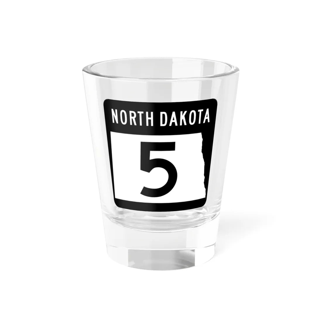 ND-5 2015 (North Dakota) (Road Sign) Shot Glass 1.5oz 1.5oz - Go Mug Yourself