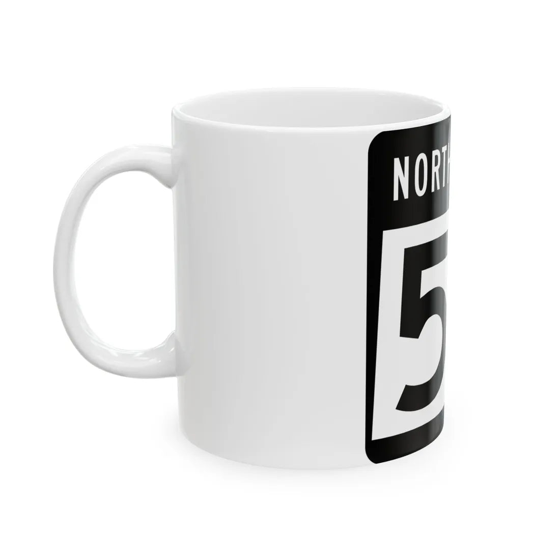 ND-57 2015 (North Dakota) (Road Sign) White Coffee Mug - Go Mug Yourself
