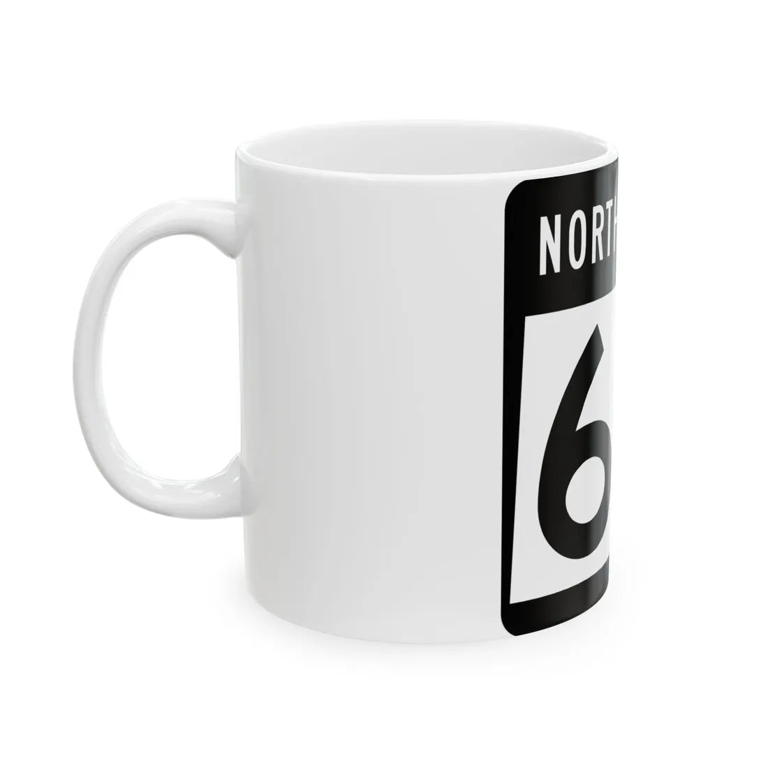 ND-68 2015 (North Dakota) (Road Sign) White Coffee Mug - Go Mug Yourself