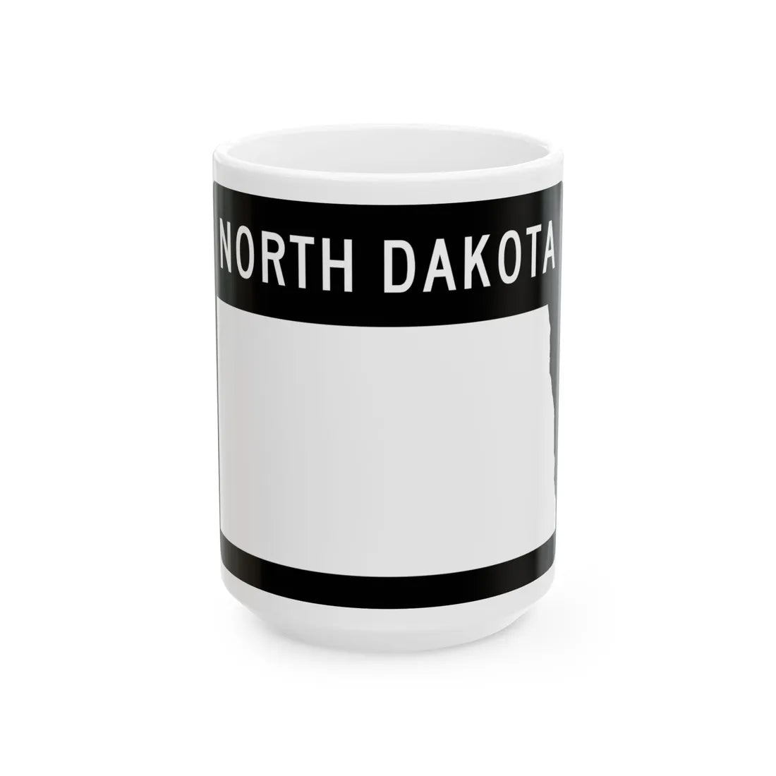 ND-blank wide (North Dakota) (Road Sign) White Coffee Mug 15oz - Go Mug Yourself
