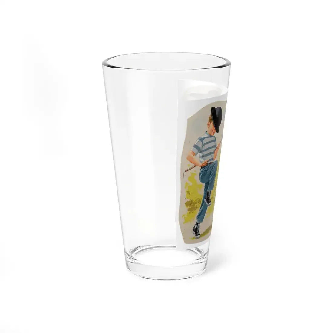 Neat Trick, Dick and Jane illustration (Magazine Illustration) Pint Glass 16oz - Go Mug Yourself