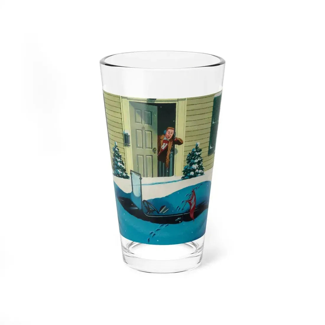 Nebraska Football (Magazine Illustration) Pint Glass 16oz 16oz - Go Mug Yourself