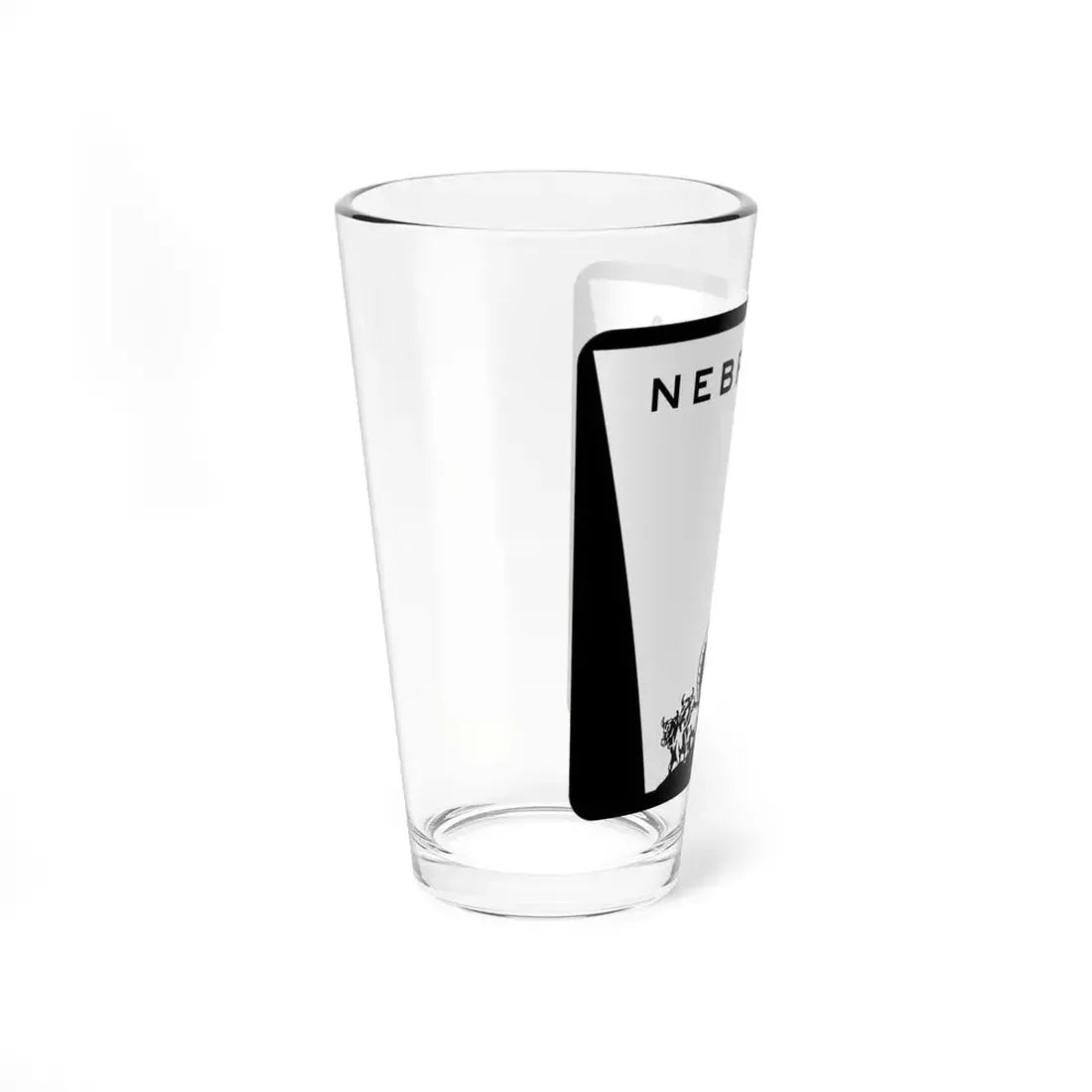 Nebraska state highway marker (Nebraska) (Road Sign) Pint Glss 16oz - Go Mug Yourself