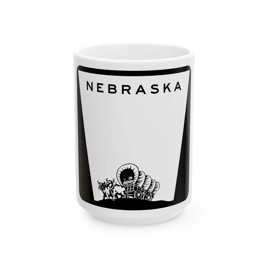 Nebraska state highway marker (Nebraska) (Road Sign) White Coffee Mug 15oz - Go Mug Yourself