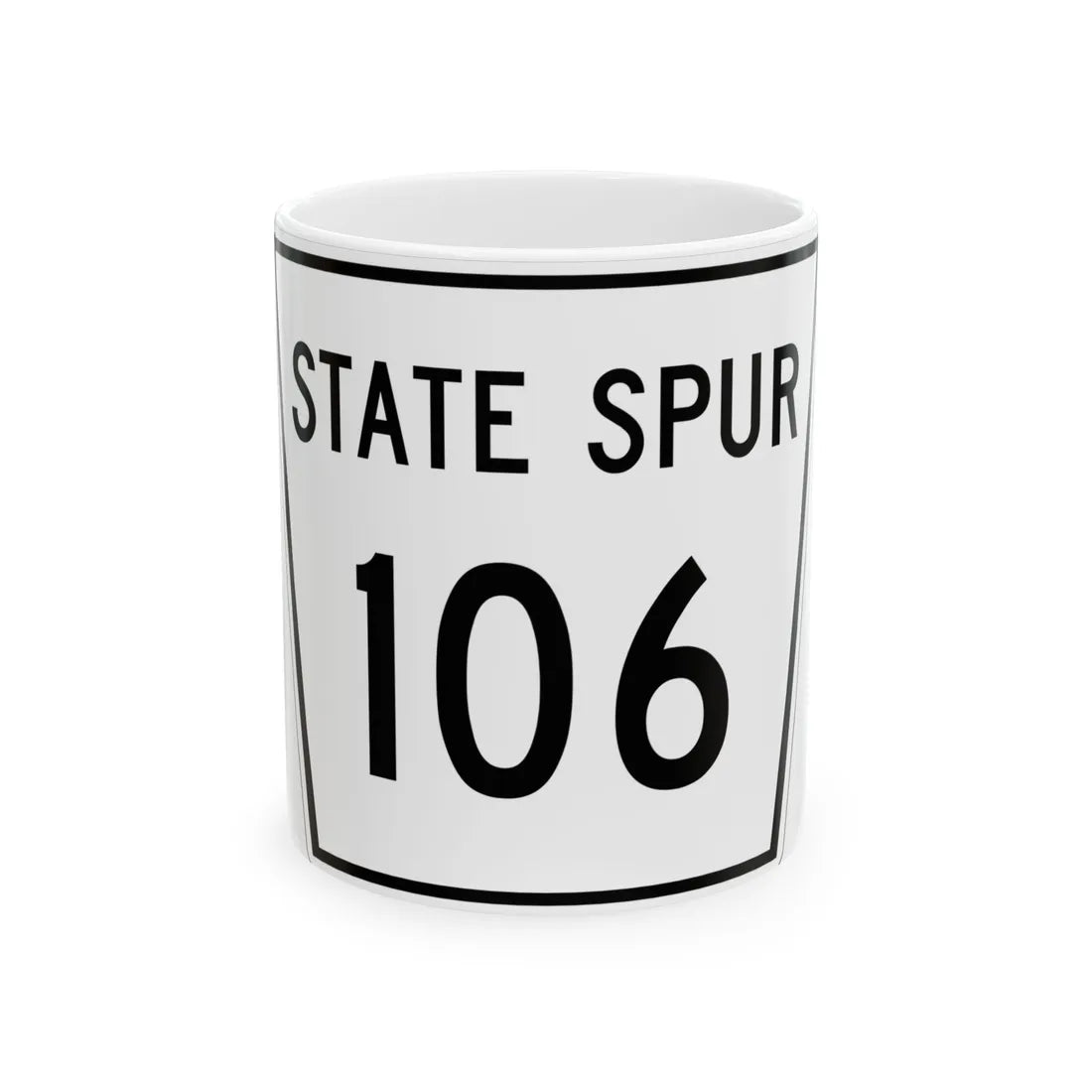 Nebraska State Spur 106 (Nebraska) (Road Sign) White Coffee Mug 11oz - Go Mug Yourself