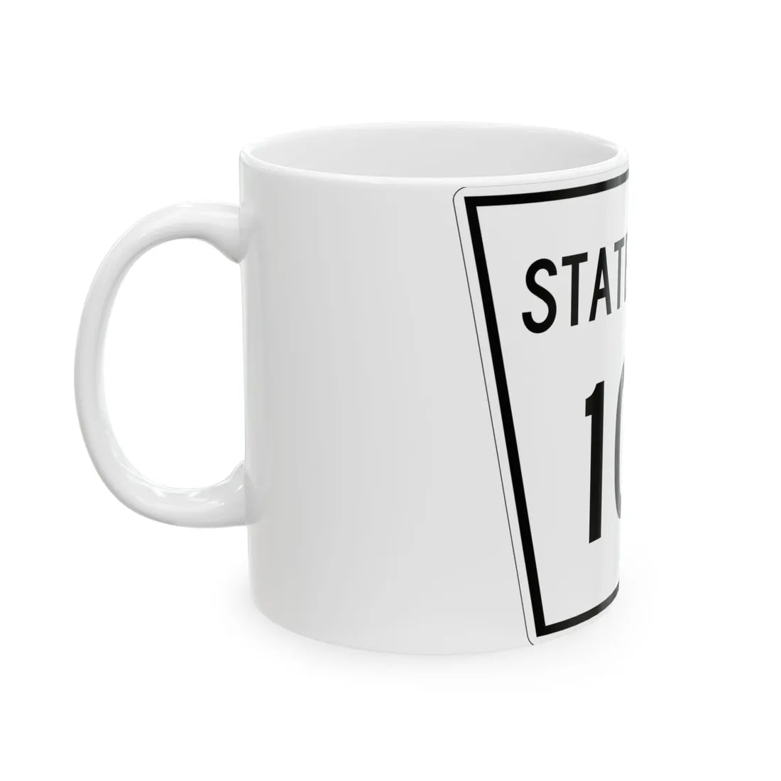 Nebraska State Spur 106 (Nebraska) (Road Sign) White Coffee Mug - Go Mug Yourself