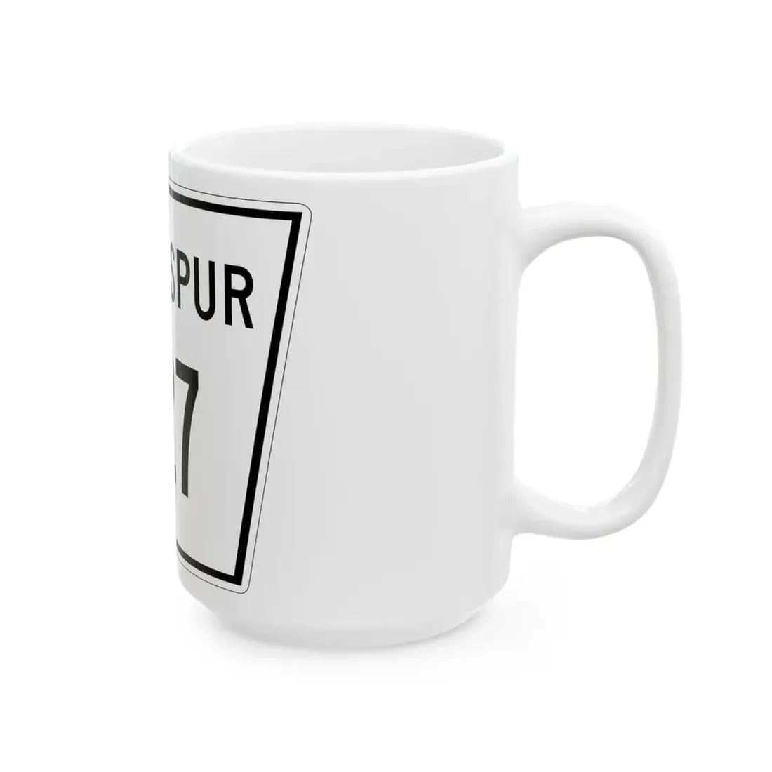 Nebraska State Spur 1127 (Nebraska) (Road Sign) White Coffee Mug - Go Mug Yourself