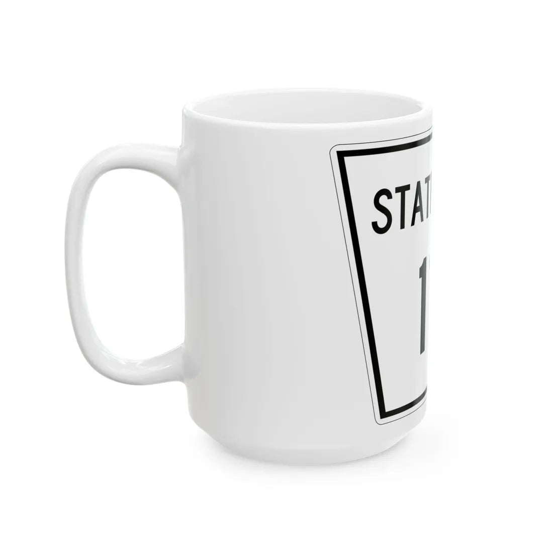 Nebraska State Spur 115 (Nebraska) (Road Sign) White Coffee Mug - Go Mug Yourself