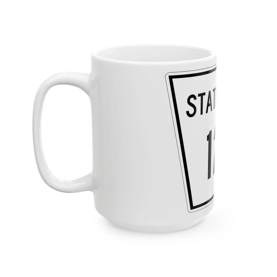 Nebraska State Spur 129 (Nebraska) (Road Sign) White Coffee Mug - Go Mug Yourself