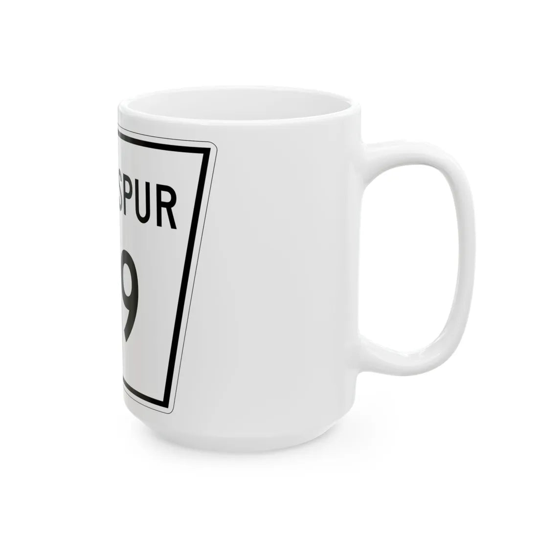 Nebraska State Spur 129 (Nebraska) (Road Sign) White Coffee Mug - Go Mug Yourself