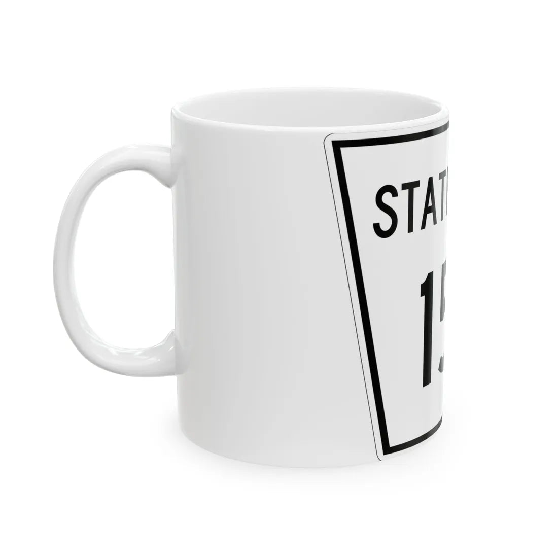Nebraska State Spur 150 (Nebraska) (Road Sign) White Coffee Mug - Go Mug Yourself
