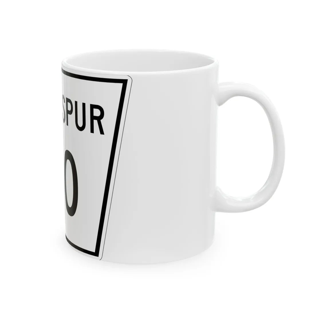 Nebraska State Spur 150 (Nebraska) (Road Sign) White Coffee Mug - Go Mug Yourself