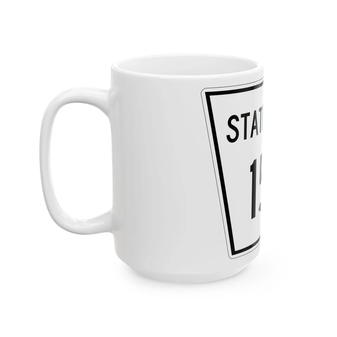 Nebraska State Spur 150 (Nebraska) (Road Sign) White Coffee Mug - Go Mug Yourself
