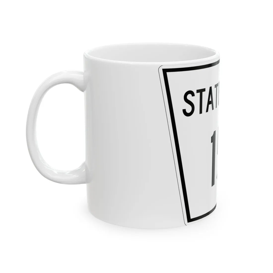 Nebraska State Spur 151 (Nebraska) (Road Sign) White Coffee Mug - Go Mug Yourself