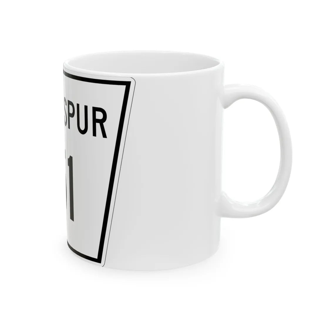 Nebraska State Spur 151 (Nebraska) (Road Sign) White Coffee Mug - Go Mug Yourself