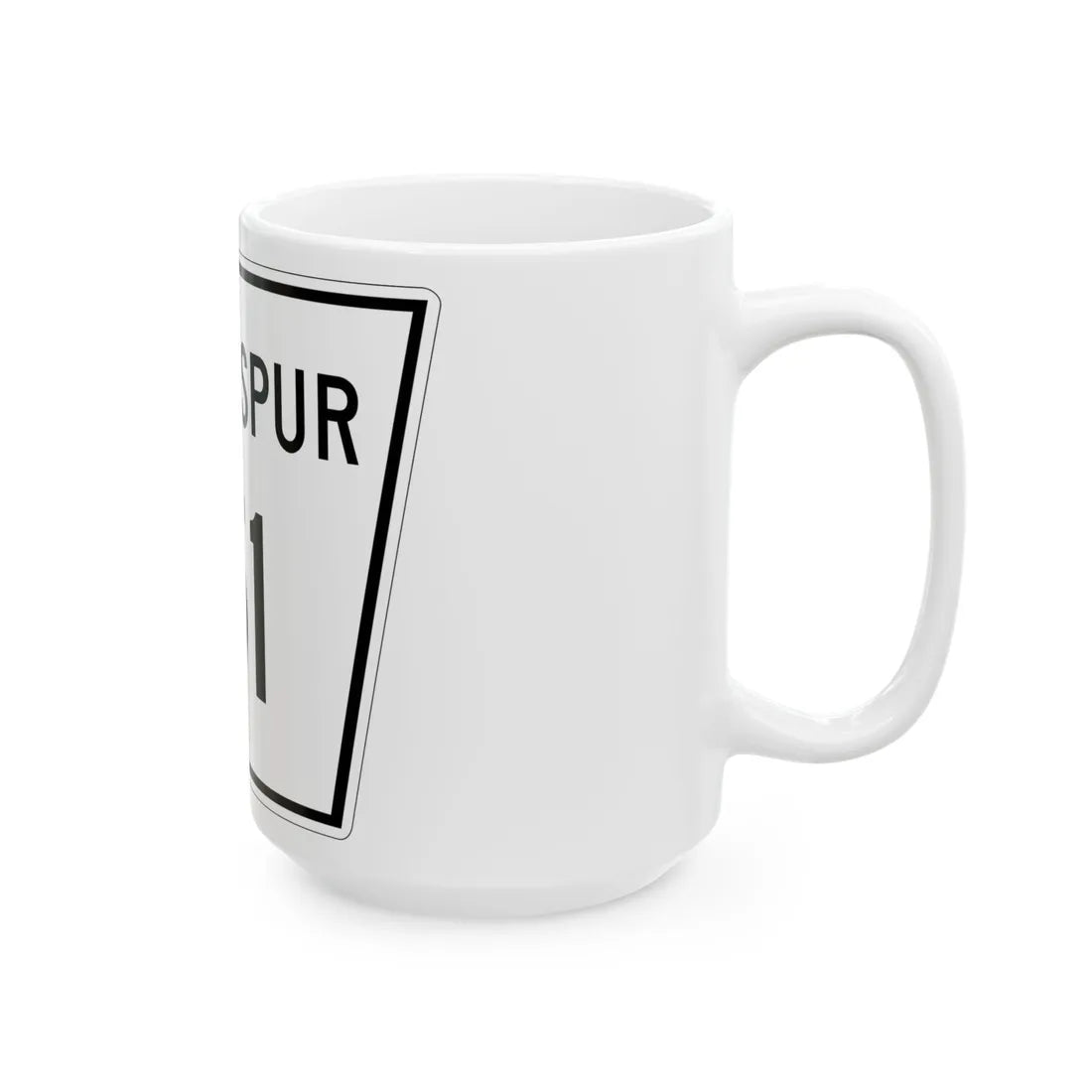 Nebraska State Spur 151 (Nebraska) (Road Sign) White Coffee Mug - Go Mug Yourself