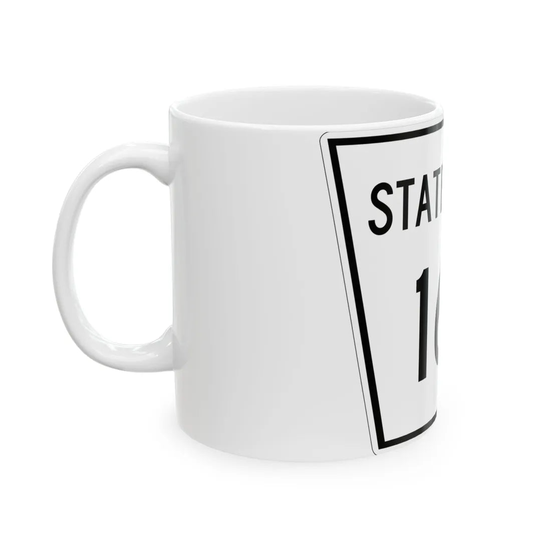 Nebraska State Spur 163 (Nebraska) (Road Sign) White Coffee Mug - Go Mug Yourself