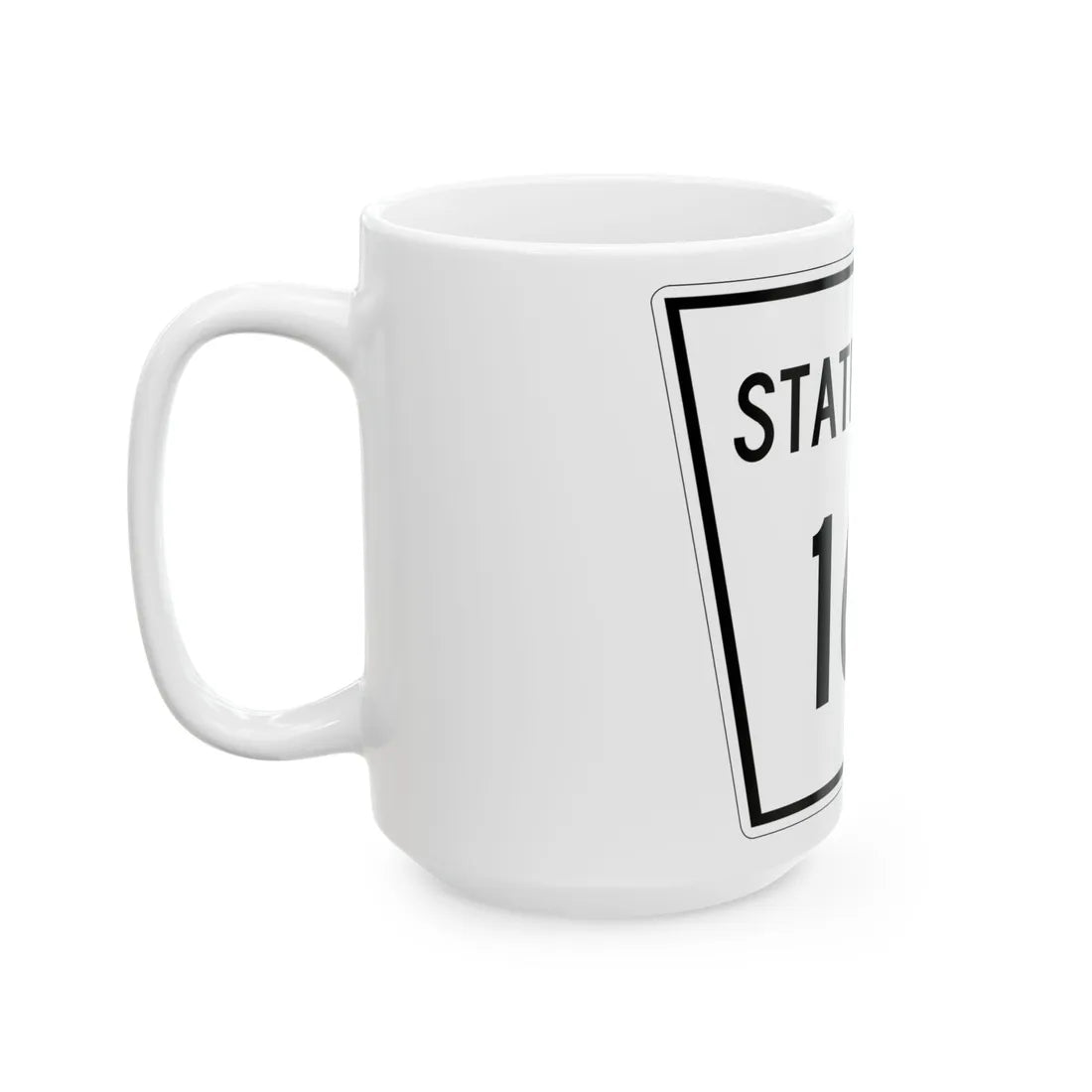 Nebraska State Spur 163 (Nebraska) (Road Sign) White Coffee Mug - Go Mug Yourself