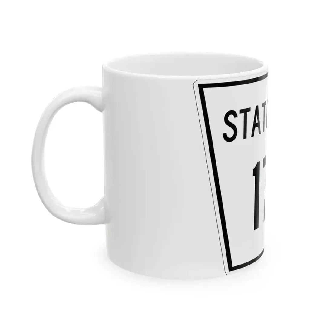 Nebraska State Spur 177 (Nebraska) (Road Sign) White Coffee Mug - Go Mug Yourself