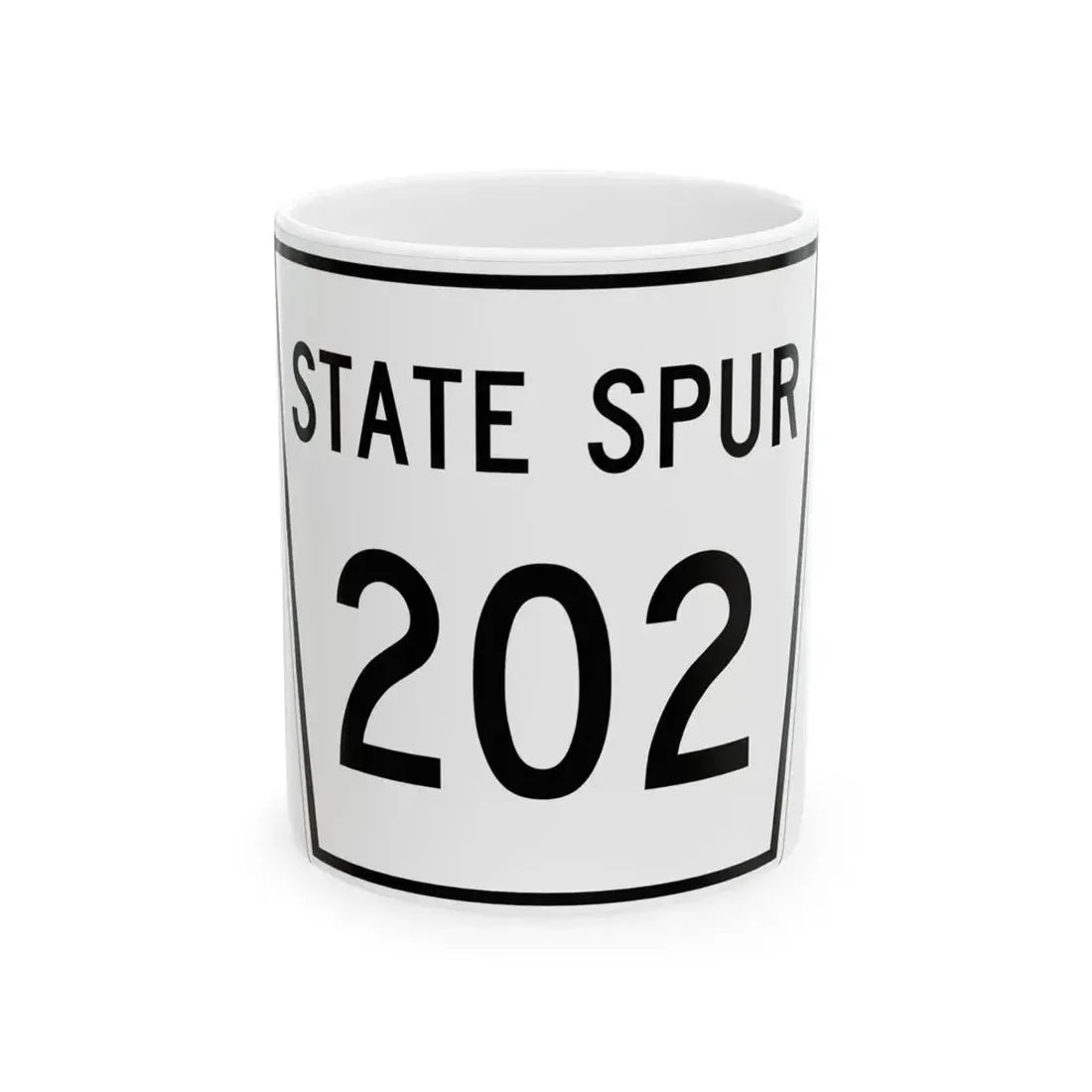 Nebraska State Spur 202 (Nebraska) (Road Sign) White Coffee Mug 11oz - Go Mug Yourself