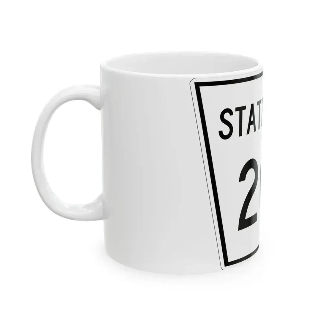 Nebraska State Spur 202 (Nebraska) (Road Sign) White Coffee Mug - Go Mug Yourself