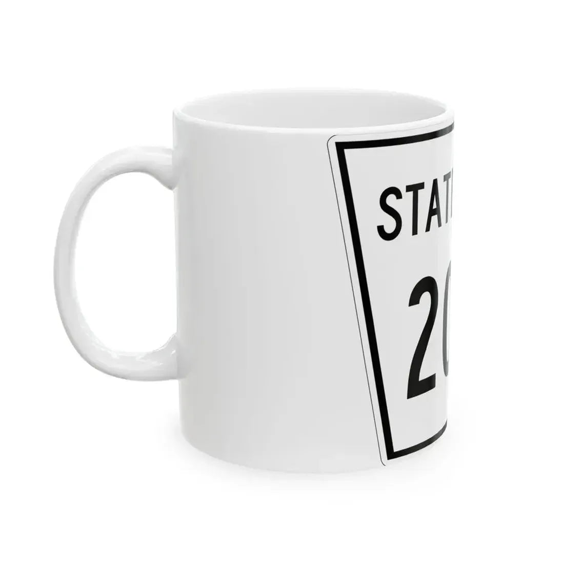 Nebraska State Spur 203S (Nebraska) (Road Sign) White Coffee Mug - Go Mug Yourself