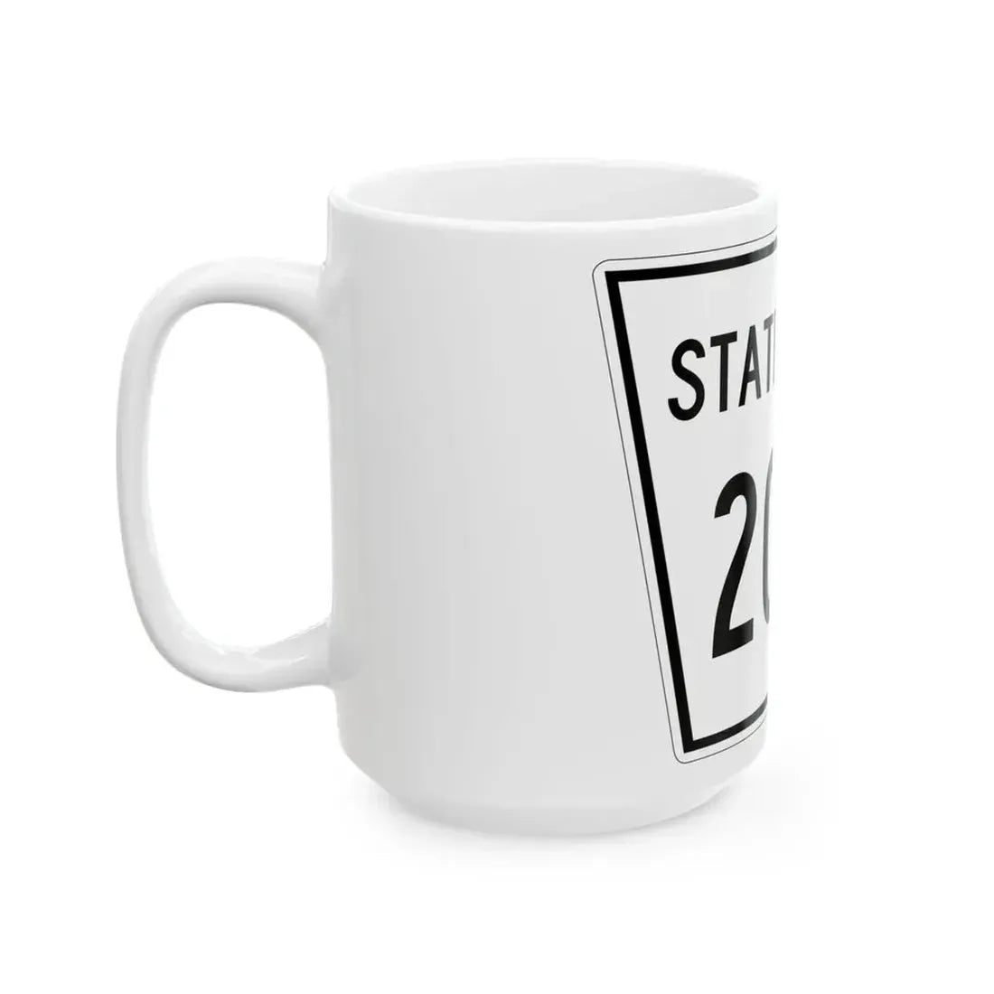 Nebraska State Spur 203S (Nebraska) (Road Sign) White Coffee Mug - Go Mug Yourself