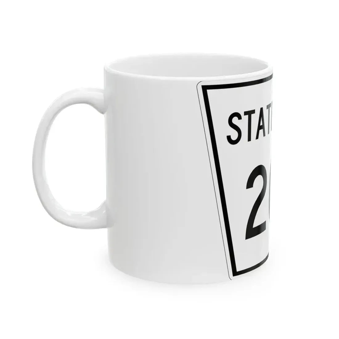 Nebraska State Spur 206 (Nebraska) (Road Sign) White Coffee Mug - Go Mug Yourself