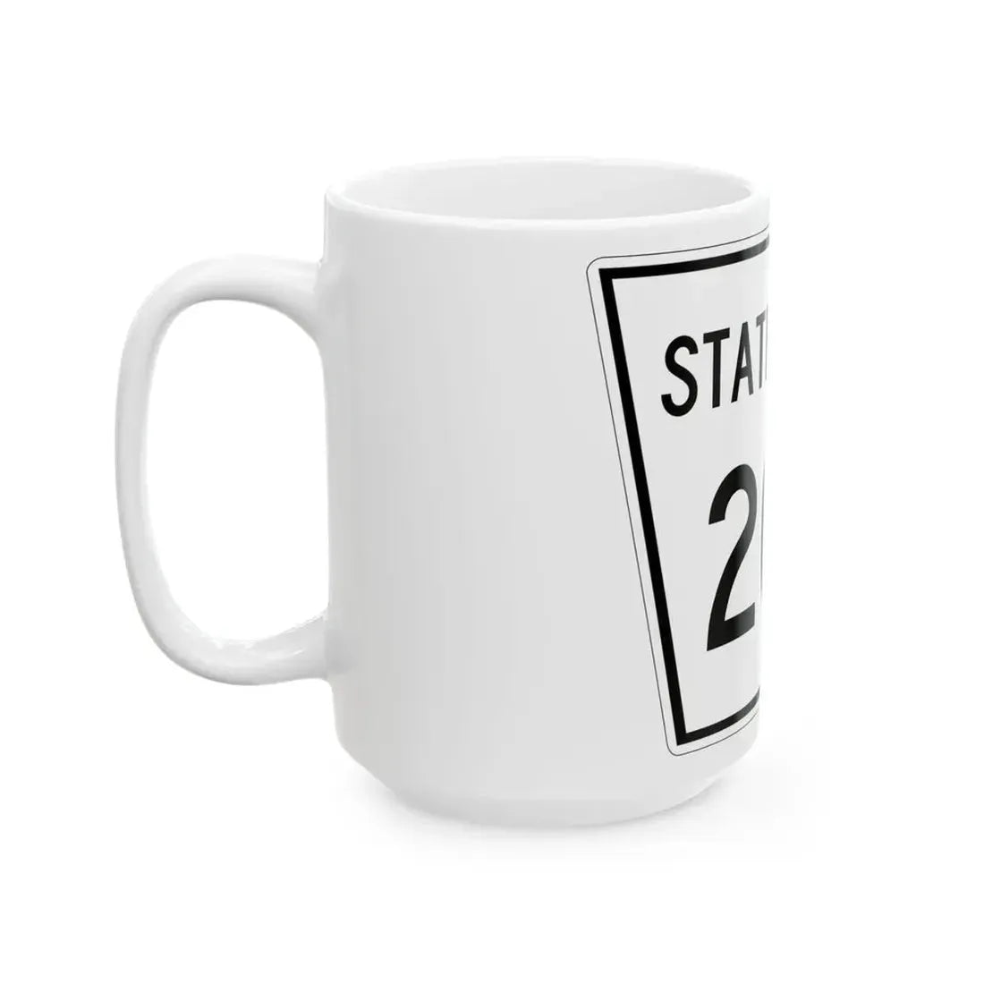 Nebraska State Spur 206 (Nebraska) (Road Sign) White Coffee Mug - Go Mug Yourself