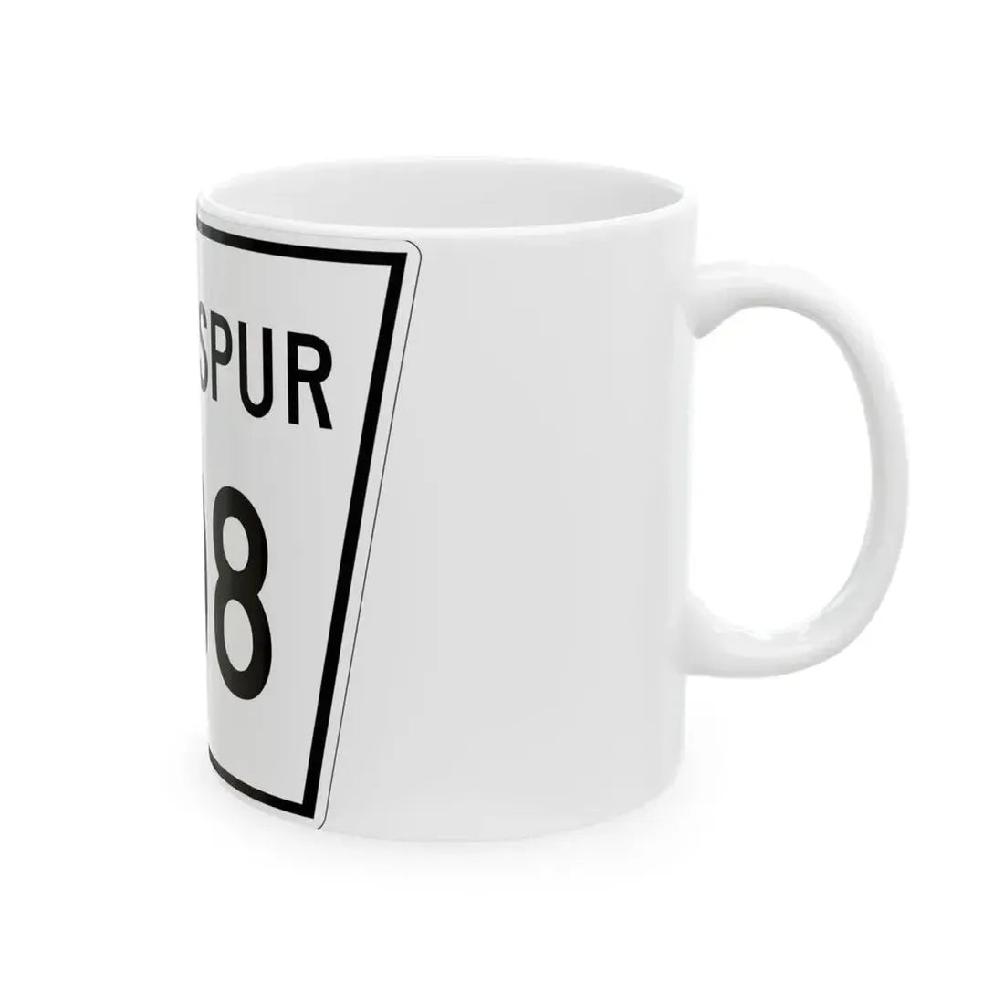 Nebraska State Spur 208 (Nebraska) (Road Sign) White Coffee Mug - Go Mug Yourself