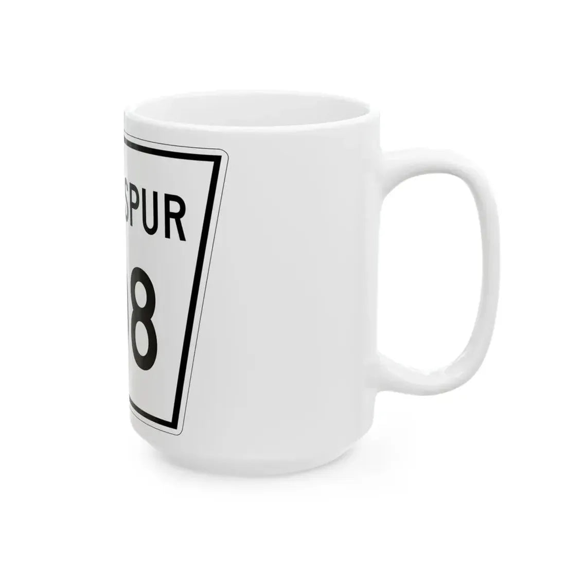 Nebraska State Spur 208 (Nebraska) (Road Sign) White Coffee Mug - Go Mug Yourself