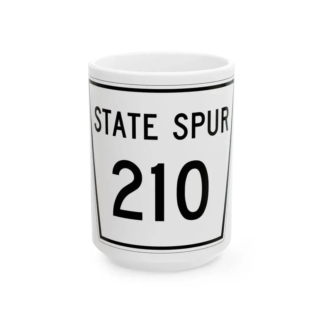 Nebraska State Spur 210 (Nebraska) (Road Sign) White Coffee Mug 15oz - Go Mug Yourself