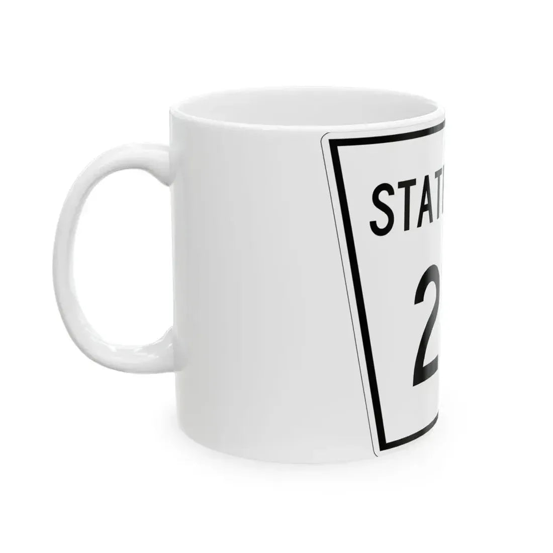 Nebraska State Spur 210 (Nebraska) (Road Sign) White Coffee Mug - Go Mug Yourself