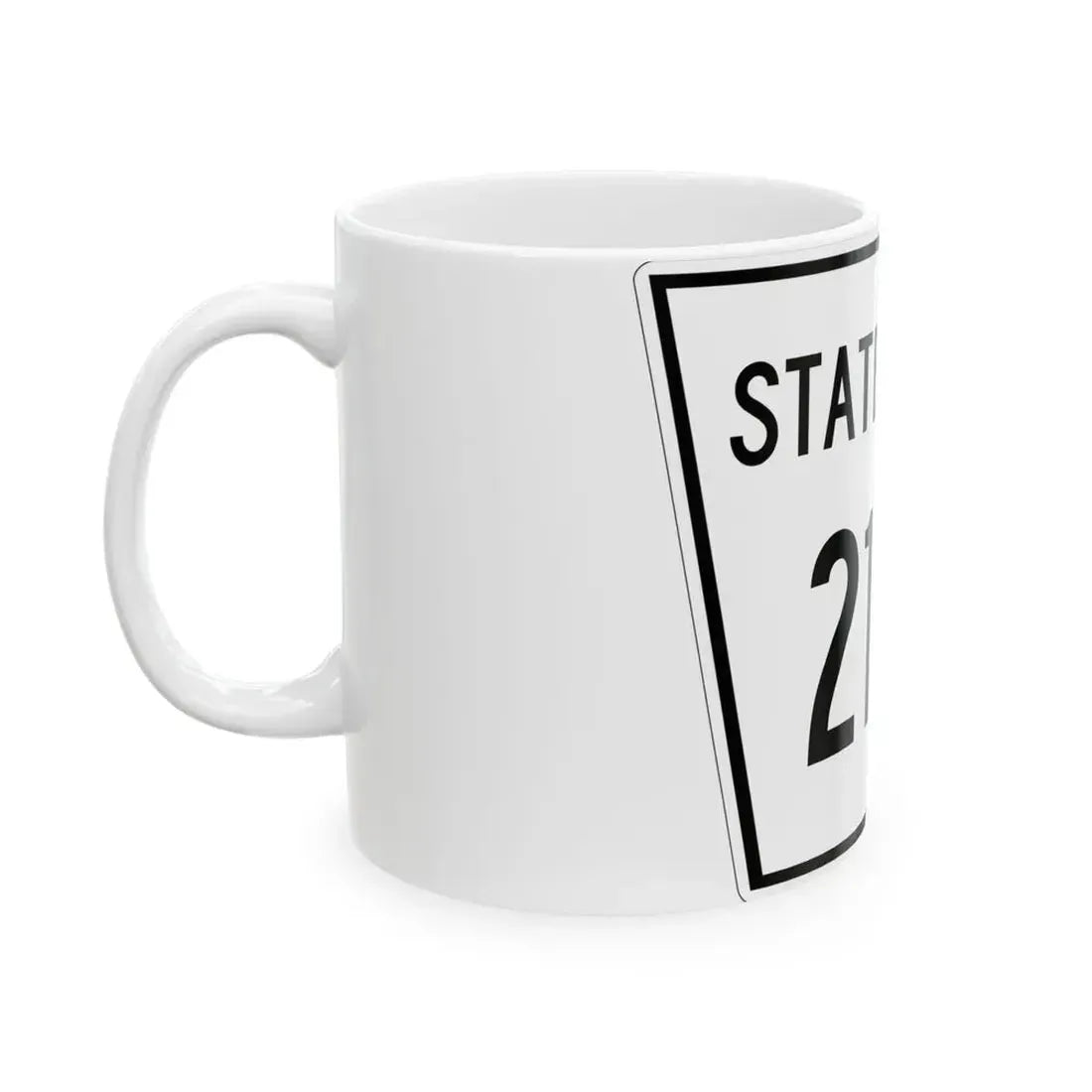 Nebraska State Spur 2136 (Nebraska) (Road Sign) White Coffee Mug - Go Mug Yourself