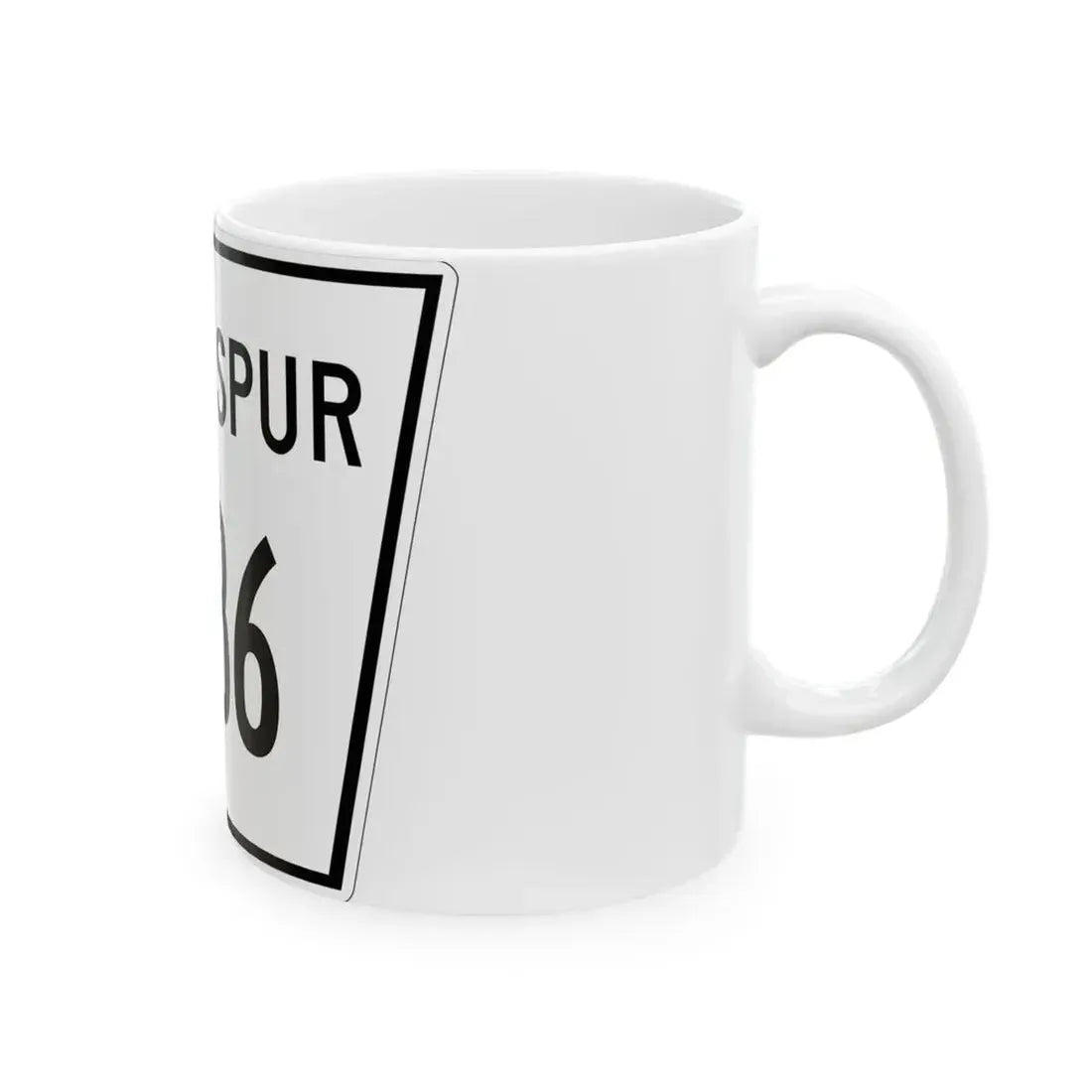 Nebraska State Spur 2136 (Nebraska) (Road Sign) White Coffee Mug - Go Mug Yourself