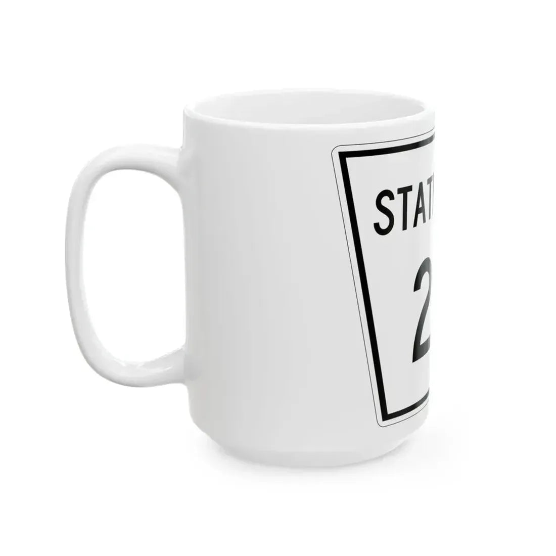 Nebraska State Spur 215 (Nebraska) (Road Sign) White Coffee Mug - Go Mug Yourself