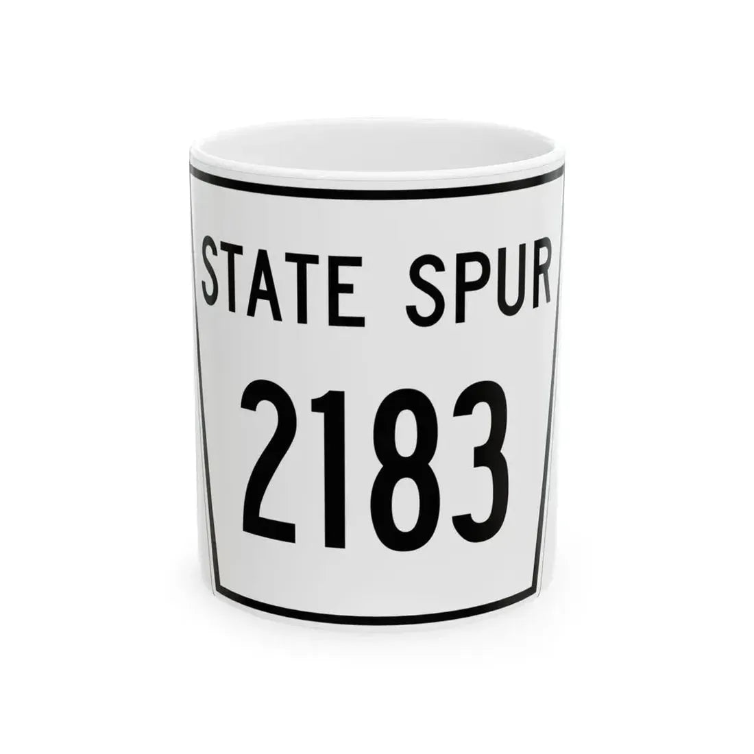 Nebraska State Spur 2183 (Nebraska) (Road Sign) White Coffee Mug 11oz - Go Mug Yourself