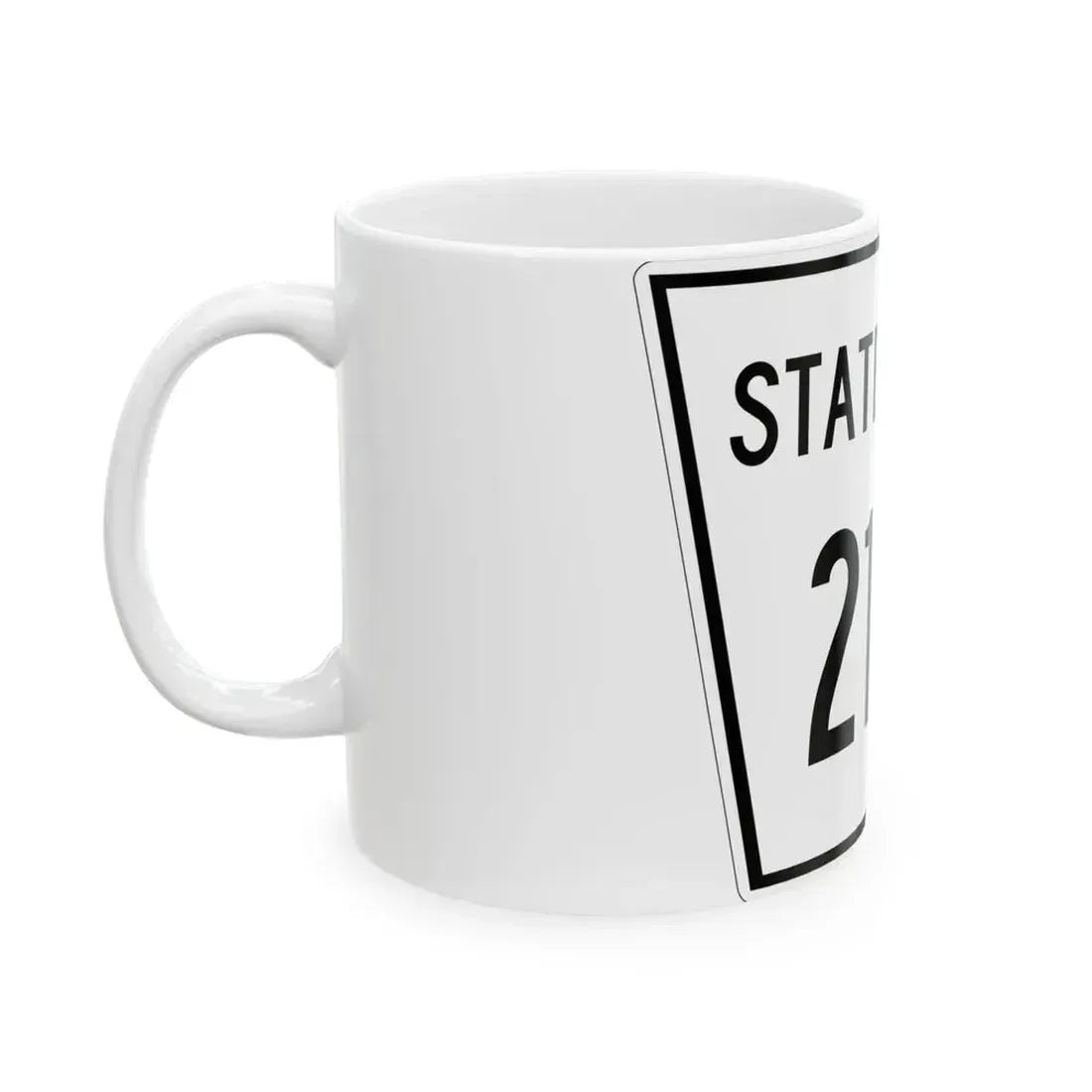 Nebraska State Spur 2183 (Nebraska) (Road Sign) White Coffee Mug - Go Mug Yourself